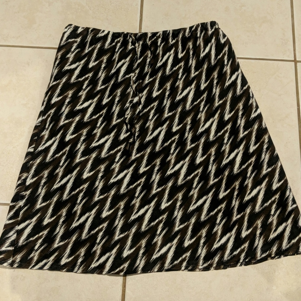 Sherry Taylor skirt L brown/black/cream fabric